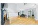 Bright and airy living space with a fireplace, hardwood floors, and an open layout at 201 Johnstone Ct Ct, Durham, NC 27712