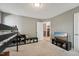 This bedroom features neutral carpets, a bunkbed and a closet at 2028 Ruddy Rd, Raleigh, NC 27616