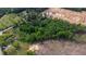 This aerial shows an area with wooded and cleared land, and new home construction at 2102 Courtland Dr, Sanford, NC 27330