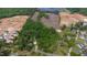 Expansive aerial view showcasing the community, development, and surrounding land at 2102 Courtland Dr, Sanford, NC 27330