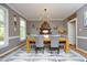 Traditional dining room with grey walls, white trim, and a decorative wooden hutch at 221 Ironwoods Dr, Chapel Hill, NC 27516