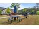 Community picnic area with tables, benches, grills, and playground, providing a relaxing outdoor space at 2215 Montebell View Dr, Fuquay Varina, NC 27526