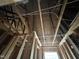 Interior view of a room under construction, showing attic structure at 249 Finley Ct, Clayton, NC 27520