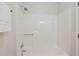 Close up of a clean and white shower tub at 2611 Sawmill Rd, Raleigh, NC 27613