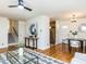 Open-concept living area seamlessly connects to the dining and kitchen, featuring modern decor at 3818 Hillgrand Dr, Durham, NC 27705