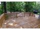 New wooden back deck overlooking treed back yard at 408 E Maynard Ave, Durham, NC 27704