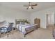 Bedroom with a full bed, a ceiling fan and carpet at 4137 Lofty Ridge Pl, Morrisville, NC 27560