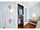 This bedroom closet has custom shelving with built-in organization and space for shoes at 601 W Rosemary St # 905, Chapel Hill, NC 27516