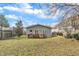 The backyard has a wooden deck, gray siding on the house, and is surrounded by a wood fence at 725 S State St, Raleigh, NC 27601