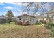 Cozy backyard featuring a wooden deck, lovely landscaping, and a well-maintained lawn at 725 S State St, Raleigh, NC 27601
