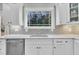 Kitchen area with granite countertops, stainless appliances, and backyard views at 725 S State St, Raleigh, NC 27601
