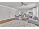 Spacious living room featuring an open layout with a comfortable seating area and seamless transition to the kitchen at 725 S State St, Raleigh, NC 27601