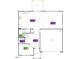Detailed first-floor floor plan showcasing the layout with kitchen, living, and garage areas at 91 Gobbler Dr, Smithfield, NC 27577