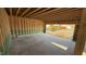 Framed two car garage with view of the construction site at 91 Gobbler Dr, Smithfield, NC 27577