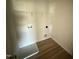 Empty laundry room with washer and dryer hookups and a shelf at 10 Silver Ct, Smithfield, NC 27577