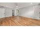 Spacious bedroom with hardwood floors, ceiling fan, and ample natural light at 1005 Forrestal Pl, Durham, NC 27707