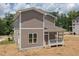 Exterior of home with covered porch and neutral color scheme at 1005 Forrestal Pl, Durham, NC 27707