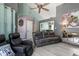 Cozy living room with modern decor, comfortable seating, and ample space at 106 Northwinds Dr, Wendell, NC 27591