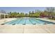 View of the community pool with diving blocks and ample space for swimming laps at 107 Oxford Creek Rd, Cary, NC 27519