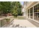 Back deck that overlooks the manicured backyard at 107 Oxford Creek Rd, Cary, NC 27519