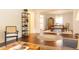 Open-concept dining area featuring wood floors and stylish decor at 112 E Edgewood Dr, Durham, NC 27704