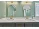 Elegant bathroom with a dual vanity and modern gold fixtures at 112 Edmondson Dr, Willow Springs, NC 27592