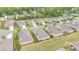 Aerial view of well-maintained homes showcasing the neatly planned neighborhood layout and green spaces at 122 Tall Timber Dr, Gibsonville, NC 27249