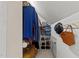 Organized closet featuring clothing racks, shelving, and unique design at 12200 Glenlivet Way, Raleigh, NC 27613