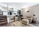 Open-concept living area with convenient kitchen access at 1321 Bloomingdale Dr, Cary, NC 27511