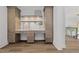 Built-in desk with custom cabinets and shelves perfect for a home office at 1400 Hedgelawn, Raleigh, NC 27615