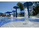 Gathering-friendly splash pad area with mushroom water features for outdoor fun at 1400 Hedgelawn, Raleigh, NC 27615