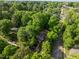 Aerial view of a neighborhood with lush green trees and well-maintained homes, showcasing a peaceful residential area at 1402 W Lakewood Ave, Durham, NC 27707