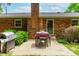 Backyard patio featuring an outdoor dining area and grill, perfect for entertaining and enjoying outdoor meals at 149 Baldwin Dr, Durham, NC 27712