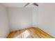 Empty bedroom featuring vinyl floors and neutral colored walls and ceiling fan at 1622 Julian Oakley Rd, Rougemont, NC 27572
