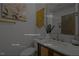 New bathroom features updated fixtures, vanity, mirror, toilet, and plumbing at 1820 Collier Rd, Durham, NC 27707