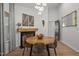 Dining room adjacent to the fireplace is perfect for entertaining at 1820 Collier Rd, Durham, NC 27707