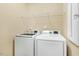 Bright laundry room with large capacity, front-loading washer and dryer at 225 Gulley Glen Dr, Garner, NC 27529