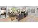 Cozy living room featuring bright windows, comfortable seating, and light hardwood flooring at 2323 Big Sky Ln, Raleigh, NC 27615