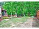 Spacious backyard with play area, green grass, and wooden fence at 2639 Oleander Dr, Durham, NC 27703