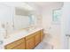 Bathroom featuring a vanity, bright lighting, and updated fixtures at 2715 Freemont Rd, Durham, NC 27705