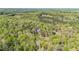 Aerial view of a house surrounded by lush green forests, set against a distant horizon, emphasizing privacy and natural beauty at 2925 Ericka Dr, Hillsborough, NC 27278