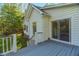View from deck displaying the home's architectural details and outdoor access at 2925 Ericka Dr, Hillsborough, NC 27278