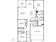 Detailed floor plan showcasing the layout of a single-Gathering home with 2-car garage and covered patio at 441 White Birch Ln # 66, Angier, NC 27501