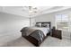 Spacious main bedroom featuring trey ceilings and plenty of natural light at 509 National Dr, Clayton, NC 27520