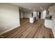 Open-concept kitchen featuring granite countertops and stainless steel appliances at 56 Ruskin Dr, Smithfield, NC 27577