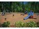 Community playground with slides, climbing structures, and benches at 563 Great Ridge Parkway, Chapel Hill, NC 27516