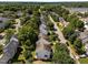Captured from above, this peaceful neighborhood is filled with well-maintained homes and mature trees at 620 Hanska Way, Raleigh, NC 27610