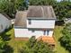 Exterior of home with a wood deck at 620 Hanska Way, Raleigh, NC 27610