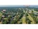 Expansive aerial of townhomes close to #6 Highlands and Prestonwood Country Club, blending community and golf at 703 Kirkeenan Cir, Morrisville, NC 27560