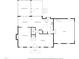 Detailed floor plan showcasing the layout of the main level, including the living room, kitchen, and garage at 7321 Clarincarde Ct, Wake Forest, NC 27587